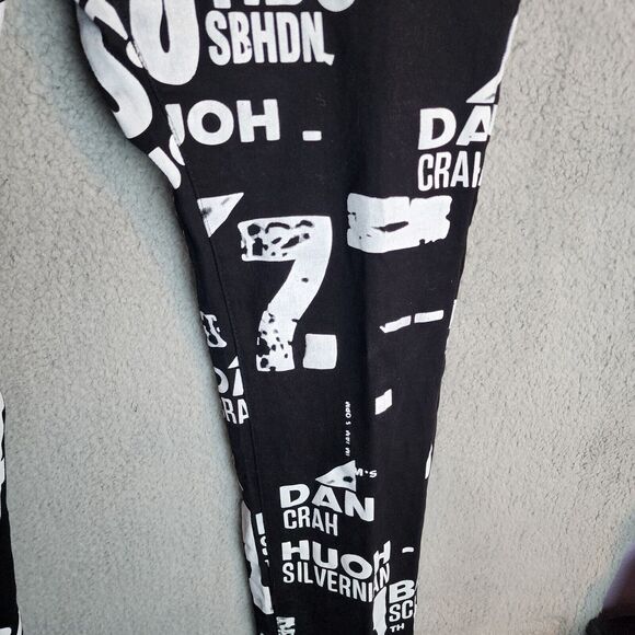 Biepa Jeans Men's Black Denim Fashion Graffiti Style Jeans Size 38 Pants - Picture 6 of 10